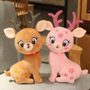 pink deer soft plush toy